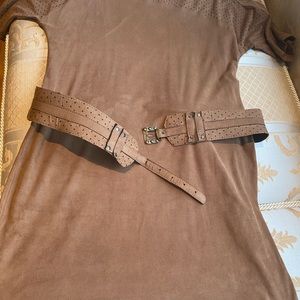 Faux suede dress
